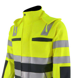 Vestes de travail unisexes réfléchissantes de sécurité, certifiées EN, imperméables, respirantes, 100% polyester, haute visibilité, vente en gros - Product Image 5