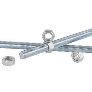 Barre filetée en acier galvanisé 8 mm, tige filetée en fer, tige de fixation industrielle, quincaillerie de construction, raccord de tuyauterie, tige métallique - Product Image 3