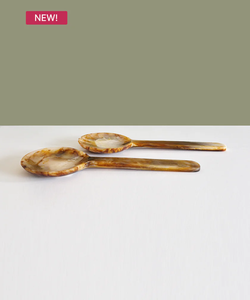 RESIN SALAD SERVER SET Custom Color Mirror Polish Party Kitchen Utensil Dishwasher <b>Microwave</b> Safe - Product Image 2