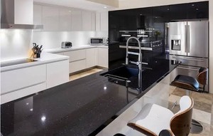 Galaxy Granite Polished Kitchen Island Countertop Natural <b>Stone</b> Work Surface for Modern Kitchen Renovation - Product Image 2