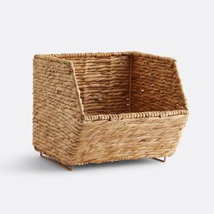 Panier de rangement de bureau en jacinthe d'eau naturelle, design tendance, paniers de rangement. - Product Image 2