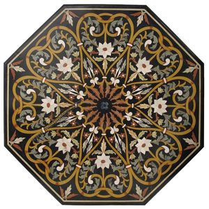 Plateau de table à manger avec incrustation Pietra Dura - Product Image 6