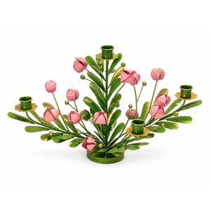 Porte-bougie mural moderne en fer forgé, support décoratif mural floral en métal pour bougies, décoration intérieure pour salon - Product Image 6