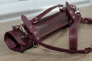 Bolsa de Almacenamiento para Cuchillos de Chef, Hecha a Mano, de Cuero Genuino, de Lujo, a Prueba de Olores, Protección Duradera, Diseño Moderno para Chefs de Restaurantes - Product Image 4