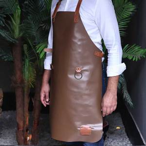 Delantal de Soldadura de Cuero de Estilo Artesanal Clásico con Correas Ajustables, Diseño con Múltiples Bolsillos para Herramientas - Product Image 4