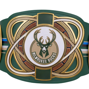 เข็มขัดแชมป์ทีมมิลวอกี บัคส์ แบบปรับแต่งได้ เข็มขัดบาสเกตบอลและมวยปล้ำคุณภาพสูง เข็มขัดแชมป์กีฬาสำหรับนักสะสมและแฟนๆ - Product Image 4