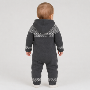 Monos acrílicos de <span class=keywords><strong>lana</strong></span> para recién nacidos, ropa de bebé de manga larga con capucha de punto, nuevo diseño - Product Image 3