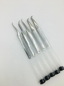 Tubo de pinzas de extensión de pestañas personalizado, embalaje de tubo de plástico, embalaje de alta calidad para pinzas, logotipo sostenible, logotipo láser de visón - Product Image 4