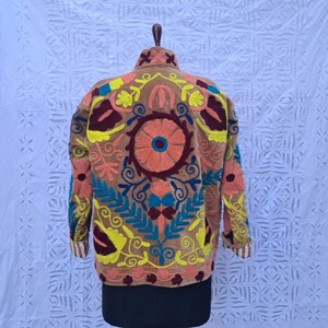 Handmade Embroidered Design Velvet <b>Jackets</b> With Long Sleeve, Open Front Short <b>Nehru</b> Coat Casual Bohemian <b>Jacket</b> Women Clothing - Product Image 4