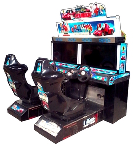 เครื่องเกมขับรถแบบเชิงพาณิชย์สไตล์ OutRun ขนาด 32 นิ้ว สำหรับ 2 ผู้เล่น พร้อมที่นั่งคู่แบบเชื่อมต่อและตู้เกมแข่งรถ - Product Image 2