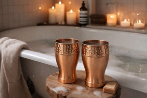 Copa de vino de cobre de calidad hotelera, copa de cobre de calidad para restaurante, copa de cobre de grado hoteletero, copa de cobre comercial - Product Image 6