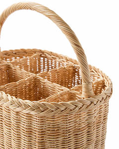 Cesta Redonda de Almacenamiento para Niños, Cesta Minimalista de Mimbre Natural, Contenedor Simple y Bonito para Juguetes de Bebé, Ecológico para Niños - Product Image 4