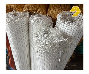 Sale Durable White <b>Plastic</b> Rattan Webbing PE Rattan Cane Roll Hexagon Weaving Outdoor Brown Rattan Webbing Furniture Vietnam - Product Image 1