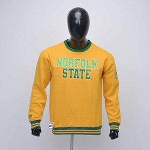 เสื้อสเวตเชิ้ตคอกลม Norfolk State สำหรับผู้ชาย ทรงปกติ สีเหลืองเขียว ผ้าฟลีซ สวมใส่สบายๆ สำหรับฤดูใบไม้ร่วง ผลิตโดย MRI Shirts - Product Image 1