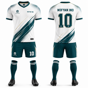Maillot de football personnalisé OEM respirant pour équipe, unisexe adulte en Spandex et Polyester, marque privée, écologique - Product Image 1