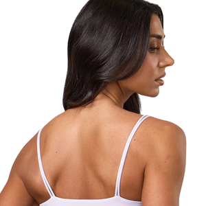 Débardeur de sport décontracté pour femme, rose clair, à double bretelle, court, respirant, en maille unie, extensible, pour yoga et entraînement, sans manches - Product Image 4