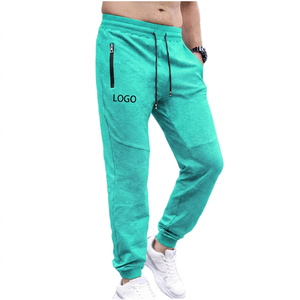 95% Cotton 5% Spandex Lightweight Fleece Stretch Track Pants <b>Zip</b> up <b>Pocket</b> Slim Fit Workout Jogging Wear <b>Joggers</b> Pants Men - Product Image 5
