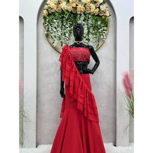 Hermoso Sari Lehenga listo para usar para fiestas vestidos de noche - Product Image 1