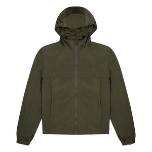 Ensemble coupe-vent grande taille pour homme avec short et haut zippé à manches longues en nylon, idéal pour le sport et les activités de plein air - Product Image 1