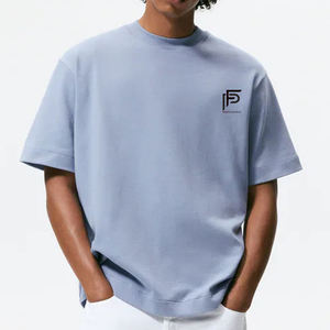 Camiseta Oversize de Hombre al por Mayor con Hombros Caídos, Camiseta Lisa de Algodón Pesado para Hombre, Camisetas Personalizables para Hombre - Product Image 1