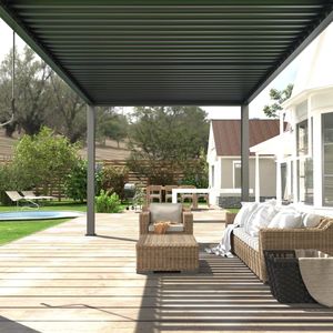Multi-Function Manual Louvered <b>Canopy</b> Shutter <b>Sunshade</b> Blinds for Patio Balcony Pergola - Product Image 3