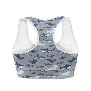 Sujetador deportivo de sublimación para mujer con sensación fresca, tirantes anchos de soporte, top para levantamiento de pesas y gimnasio - Product Image 5