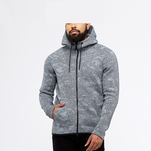 Sweat-shirt d'hiver personnalisé, vente en gros d'usine, pull de haute qualité, personnalisé, 100% coton, sweat-shirt à capuche zippé élégant pour hommes, style athlétique - Product Image 1