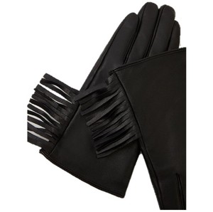 Black PU gloves with tassels - Product Image 2