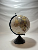 Globe terrestre antique de bureau avec support en métal noir, globe terrestre vintage avec carte de l'Earth, ornement géographique de table, décoration de bureau et de maison, artisanat