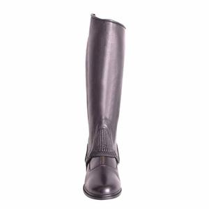 Leather <b>Half</b> <b>Chaps</b> Premium Black Cowhide Horse Riding <b>Half</b> <b>Chaps</b> Green Trim Detail Unisex Horseback Riding Gaiters Durable - Product Image 1