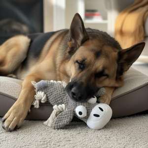 Yommy Furry Friends Giocattolo per Cani in Peluche 32CM, Gioco Interattivo con Corda Resistente per Movimento ed Esercizio degli Animali Domestici - Product Image 5