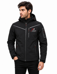 Veste softshell à capuche pour homme personnalisée, imperméable, coupe-vent, doublée de polaire, veste tactique de randonnée en plein air, vêtements de travail avec logo - Product Image 3