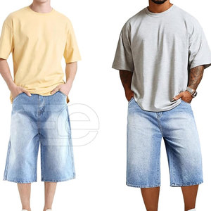 Pantalones Cortos de Mezclilla para Hombre, Corte Holgado, Estilo Casual de Verano, Transpirables, Corte Recto, Duraderos, Estilo Urbano - Product Image 5