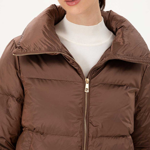 Custom <b>Women</b> Long Puffer Jacket for Winter Waterproof Windproof Breathable <b>Lightweight</b> Warm Quilted <b>Coat</b> for Outdoor Travel Use - Product Image 4