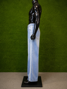 Jean large délavé et déchiré à taille haute, coupe ample, en denim écologique à séchage rapide pour homme, grandes tailles, style streetwear - Product Image 3