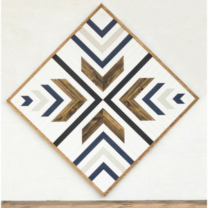 Conjunto de Arte Mural Geométrico Moderno de Madera, Escultura de Pared de Madera para Sala de Estar y Dormitorio, Panel de Madera Tallado Hueco para Colgar - Product Image 3