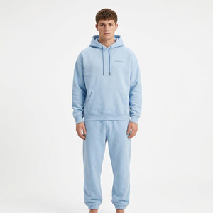 Hawk Eye Sports <b>Men's</b> Slim Fabric Fleece 300g Winter <b>Pullover</b> Hoodie Full-Length Button-Up Tracksuit Set Breathable - Product Image 1