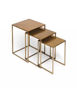 Stylish Metal <b>Nesting</b> Table Set With Minimalist Design For Luxury Villa And Hotel Room Decoration - Product Image 4