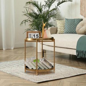 M.F. INTERNATIONAL EXPORTS MF-AB-203 Mesa de Centro Moderna y Duradera con Tapa de Mármol y Estructura Metálica para Sala de Estar - Product Image 6