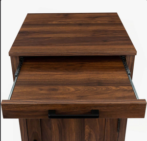 Mueble de Almacenamiento de Madera Oscura con Cajón y Puerta, Organizador Creativo de Pie para Sala de Estar Moderna u Oficina, Compra al por Mayor - Product Image 6