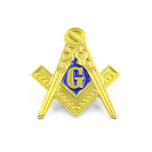 Insignia Masónica de Metal Dorado con Logotipo Personalizado Medieval, Insignias Masónicas Internacionales Regales, Servicio OEM - Product Image 1