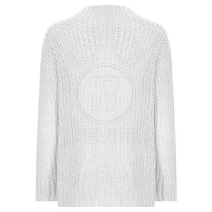 Prix de gros direct usine – Pull décontracté d'hiver pour femme avec logo frontal, 100 % coton/laine, faible MOQ, meilleur prix pour la vente en ligne - Product Image 2