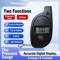 Manomètre de pression des pneus numérique avec écran LCD rétroéclairé, 150 PSI, 4 unités, haute précision pour voiture, moto, vélo