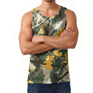 Men's Outdoor Camouflage Sleeveless Vest Customizable Breathable Jersey Knit Muscle Tee Factory Wholesale Activewear Tank Tops - Product Image 4