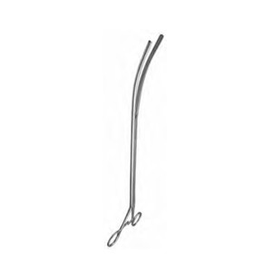 Pinzas DeBakey Toracoscópicas Curvas, Eje de 10 mm, 1x2 Mordazas, Curva de 100 mm, Longitud de Trabajo de 25.5 cm, Longitud Total de 36 cm, con Mecanismo de Trinquete – ZETOMEDPRO - Product Image 1