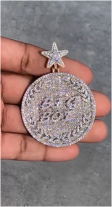 Collier Pendentif Lettre Hip Hop pour Homme en Moissanite Sertie, Personnalisé, en Argent 925 Plaqué Or, Certifié GRA, Chaîne Bling, Bijou Rap, Cadeau - Product Image 3