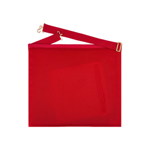 Royal Arch Ceremonial <b>Apron</b> Red and <b>White</b> with Embroidered Emblem Tassels and Adjustable Waist Belt All masonic Accessories - Product Image 2
