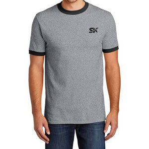 เสื้อยืดผ้าฝ้ายแขนสั้นแบบเรียบ Ringer - Product Image 1