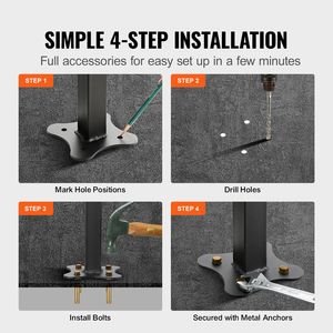 Pegangan tangan besi tempa hitam untuk langkah luar ruangan 4-5 langkah pagar teras pagar tangga fleksibel untuk tangga kayu beton hitam - Product Image 4