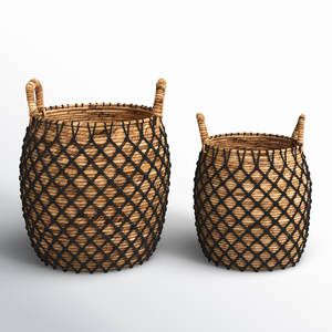 Cesta Decorativa Tejida a Mano de Mimbre DreamCraft de Vietnam para Decoración del Hogar - Product Image 1